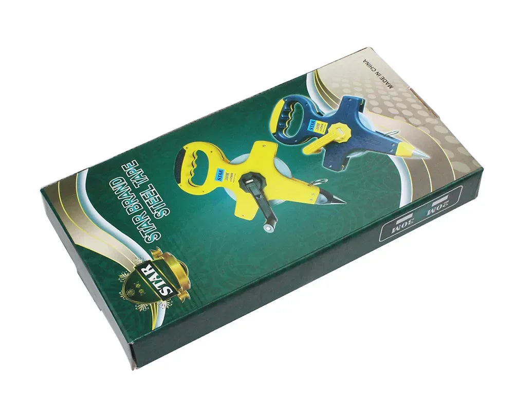 30M 50M 100M Retractable Metric Tape Open Reel Long Steel Tape Measure Measuring Ruler Woodworking Tools