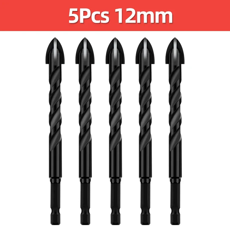 Tungsten Carbide Tile & Glass Drill Bit Set (3–12mm)