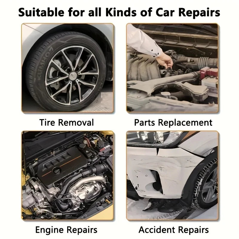 150/46pcs Auto Mechanical Repair Tool Set, Multifunctional with Socket, Wrench And Ratchet Set, Auto Repair, Mechanical Toolkit