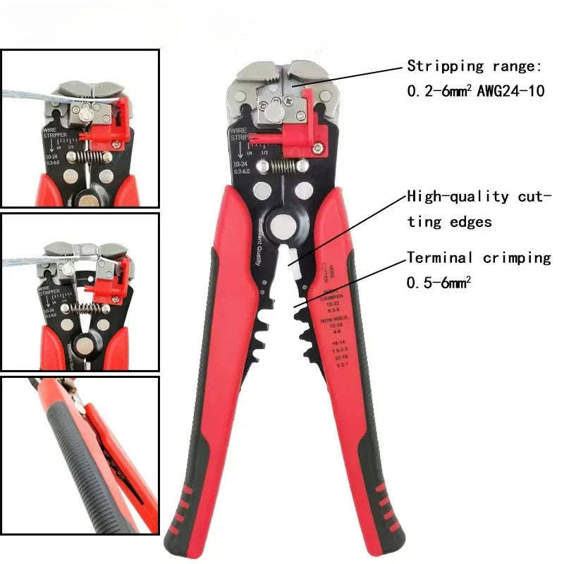 Automatic 5 In1 Wire Stripper Tools Multitool Decrustation Pliers Stripping Cutter Crimping Cable Wire Electrician Repair Tools