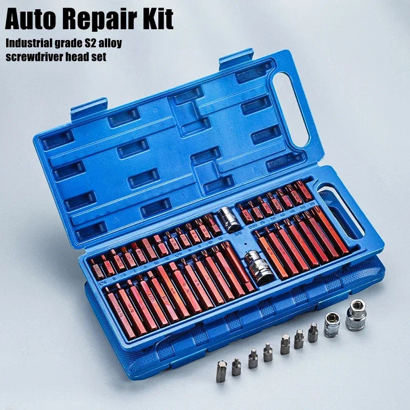 40pcs Torx Star Spline Hex Socket Bit Set Tool Kit Precision Screwdriver Bit Garage Equipment Auto Professional Repair Tools