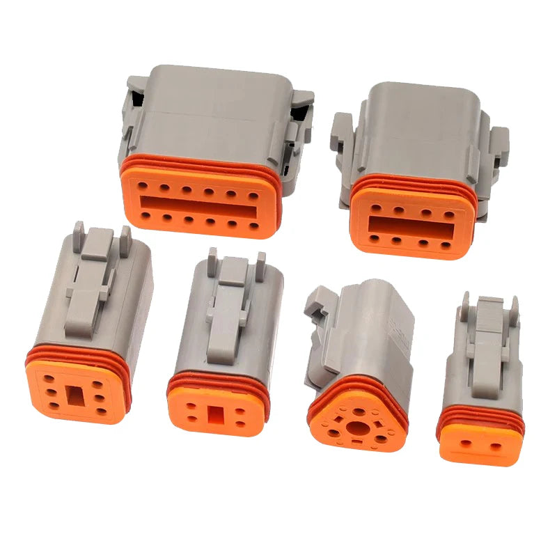 1Set DT Connector 2P/3P/4P/6P/8P 22-16AWG Waterproof Electrical Deutsch Connector Plug Kit DT06-2S DT04-2P For Car