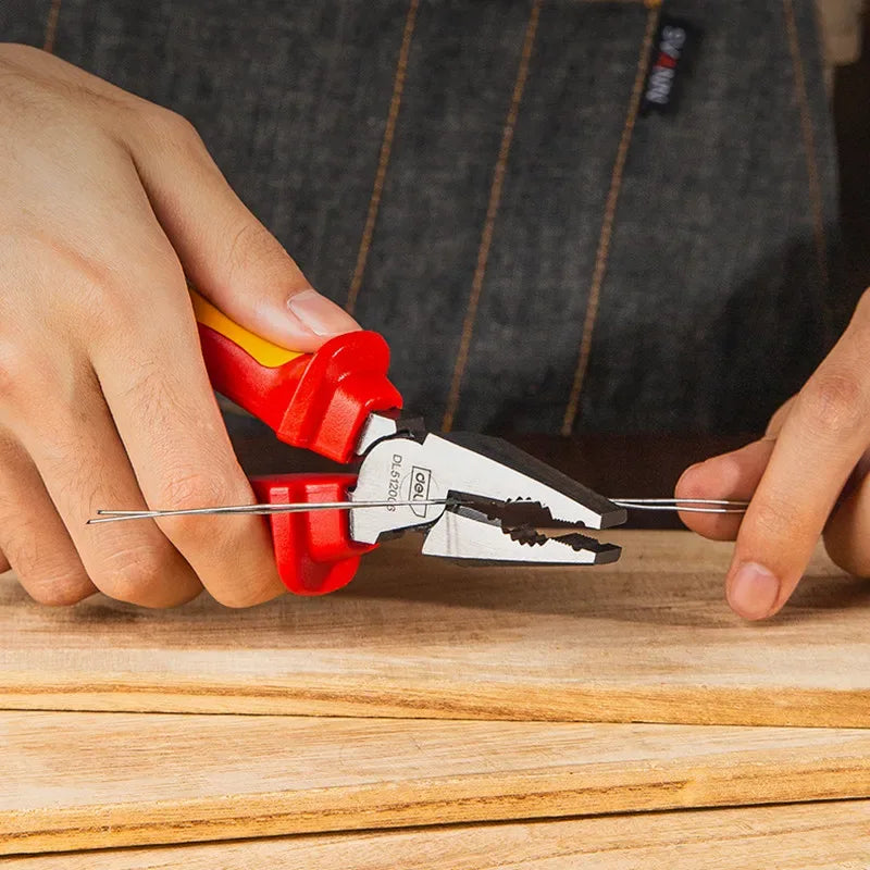 Safe Electrician Hand Tool – Deli 1000V VDE Pliers