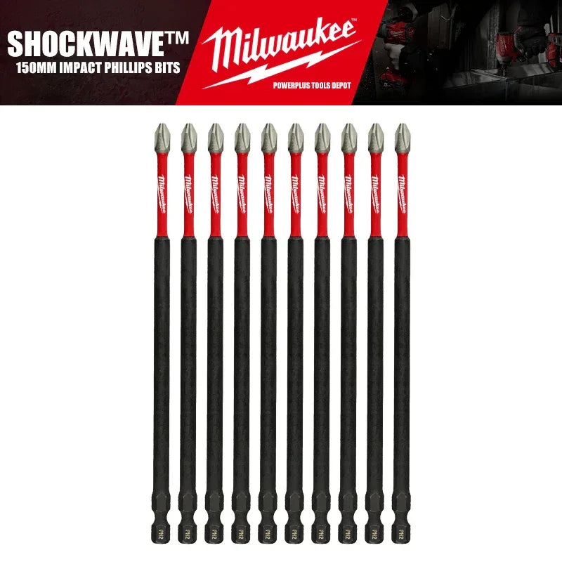 Milwaukee SHOCKWAVE™ Impact Phillips Bits – Durable Driver Bit Set