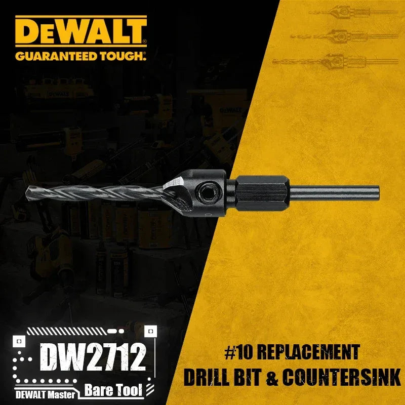 DEWALT #6, #8, #10 Replacement Drill Bits & Countersink – DW2710/DW2711/DW2712 for DW2700/DW2701/DW2702