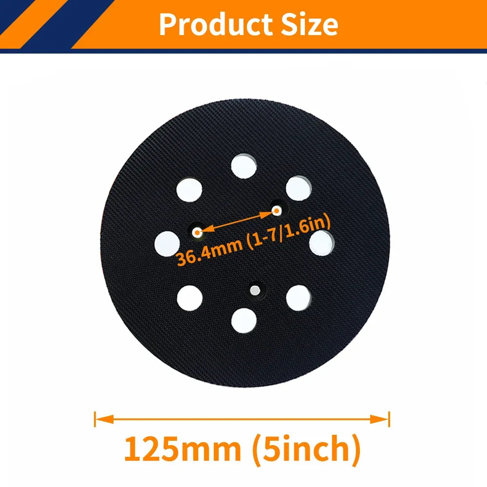5 Inch 8 Hole Hook and Loop Sanding Pad Replacement for DEWALT Orbital Sander