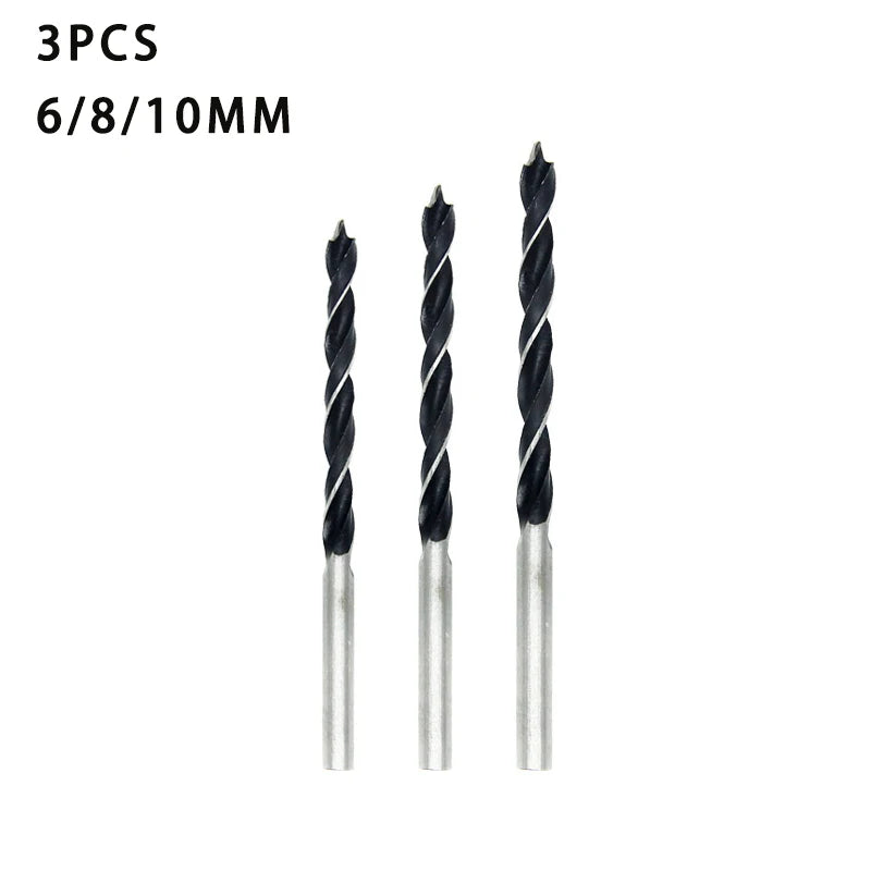 3/5pcs 3 4 5 6 7 8 10mm Quick Change Metal Tools 1/4" Hex Shank Wood HCS Drill Bit Set Round handle