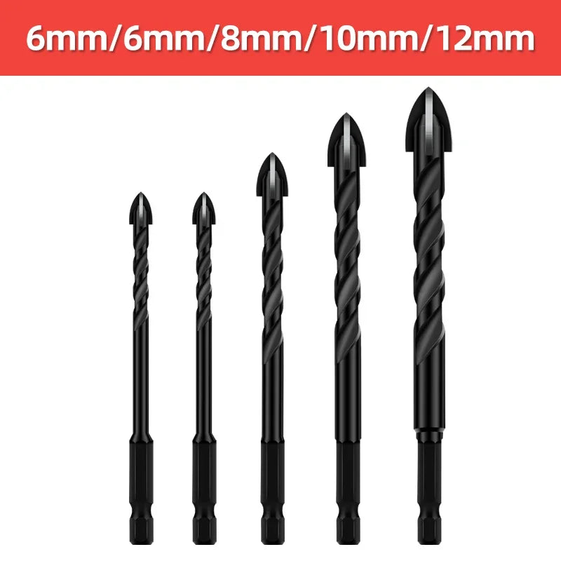 Tungsten Carbide Tile & Glass Drill Bit Set (3–12mm)