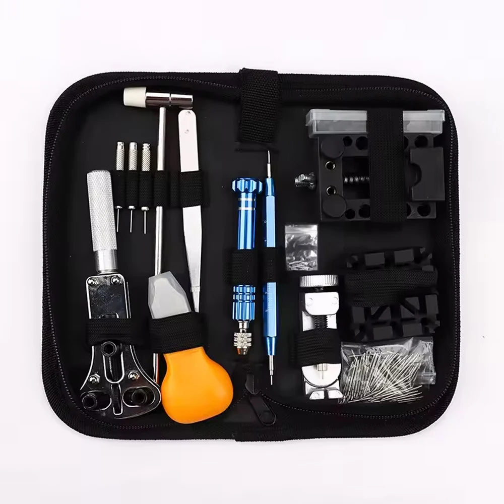 147 Parts Watch Repair Tool Kit for Disassembly Installation Maintenance Adjusting Straps Replacing Batteries