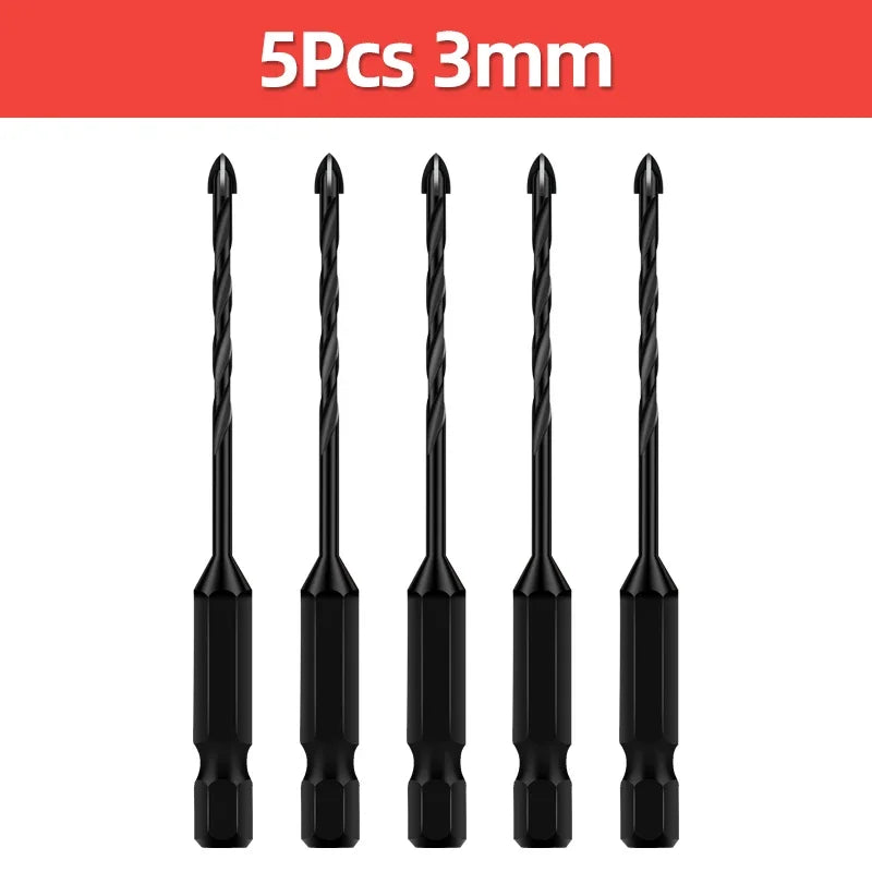 Tungsten Carbide Tile & Glass Drill Bit Set (3–12mm)