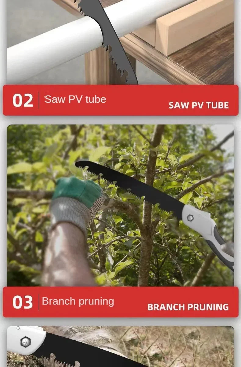 1PCS Multifunctional Folding Hand Saw Outdoor Logging Saw Woodworking Folding Portable Saw For Garden Pruner Gardening Tools