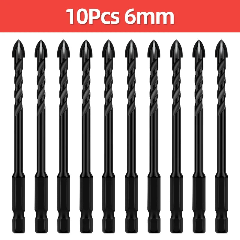 Tungsten Carbide Tile & Glass Drill Bit Set (3–12mm)