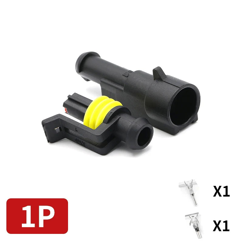 20/50/100Sets AMP Waterproof Connector 1/2/3/4/5/6 Pin 12A IP68 Electrical Automotive Wire Connector Plug Terminals Truck Car