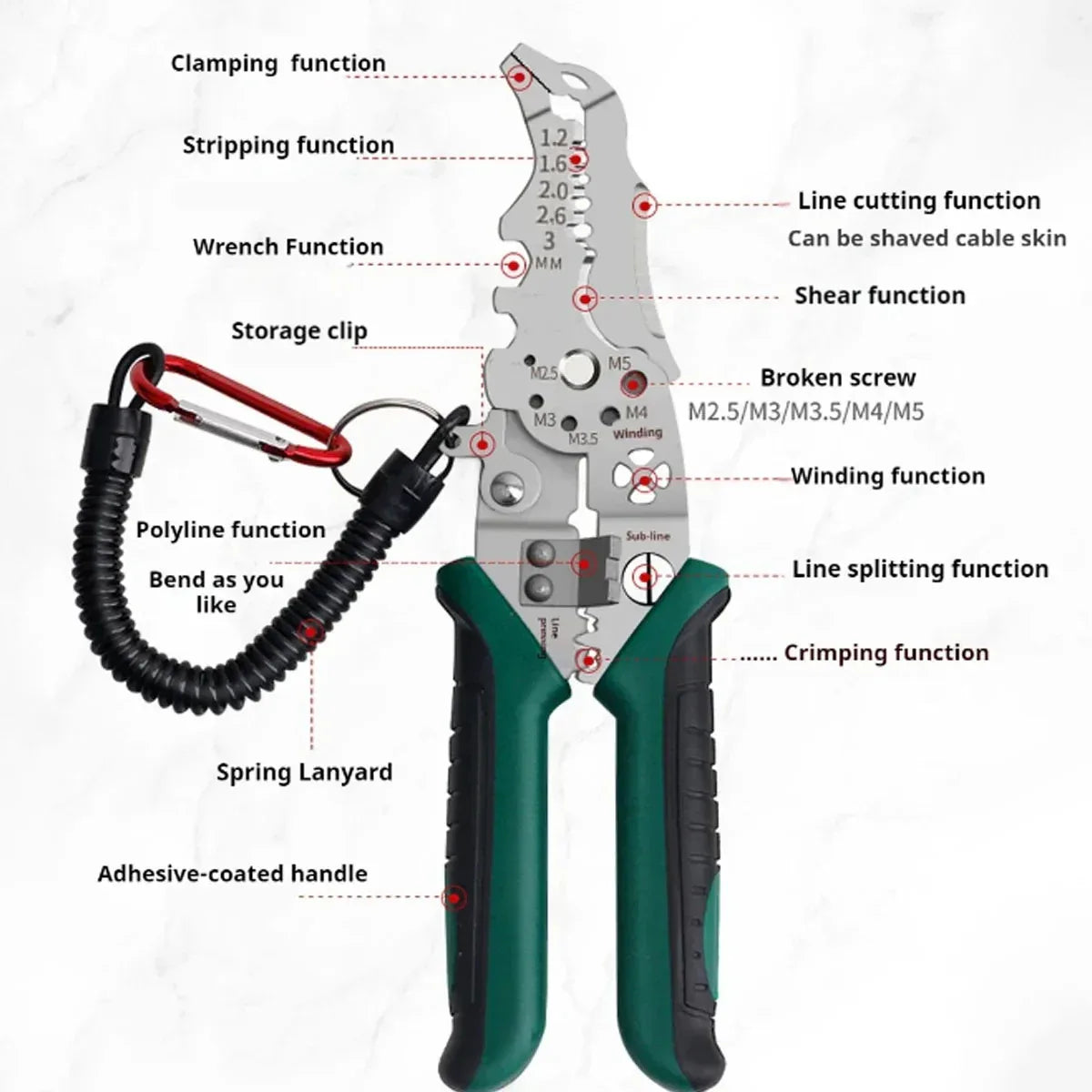 Heavy-Duty Electrician Crimping and Cutting Pliers