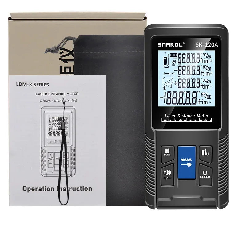 Snakol Laser Distance Meter 40m 50m 70m 100m 120m Rangefinder Digital Range Finder Trena Roulette Ruler Distance Measuring Tape