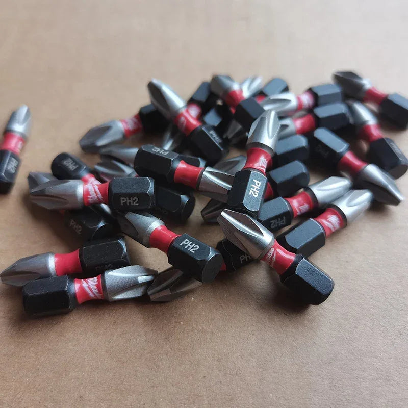 Milwaukee Original PH2 Drill Bits 63.5mm – High-Speed Steel Screwdriver Heads with Magnetism