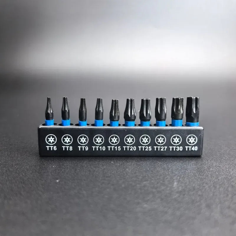 21/10PCS Star Impact Drill Bit Set S2 Steel Hex Head Shank Magnetic Screwdriver Driver Bits Holder Wrench Electric Drill Tools