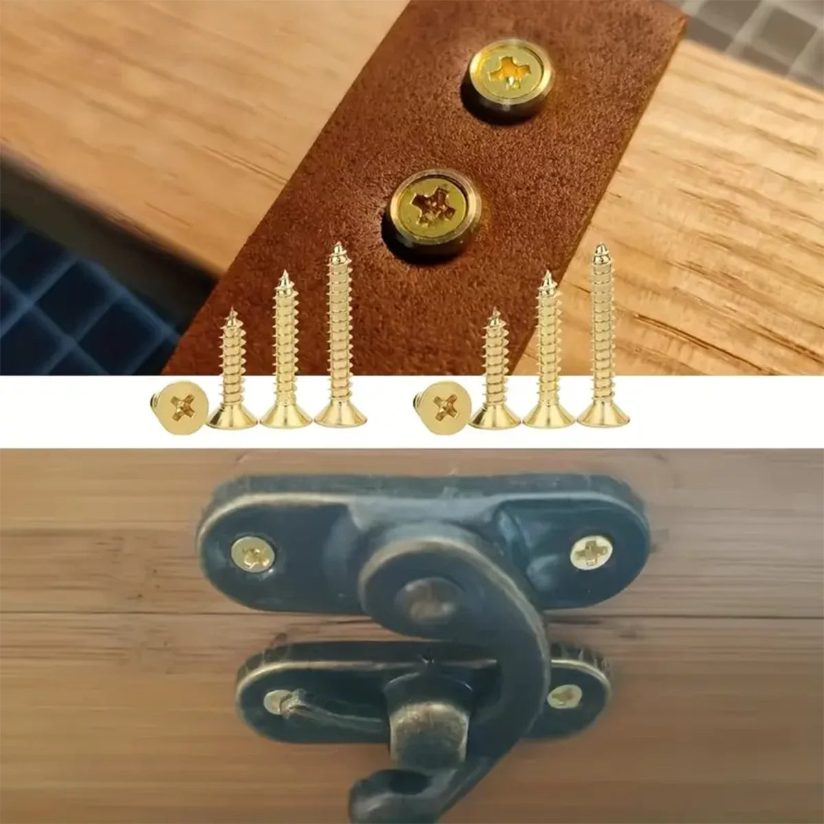 1300pcs-plated Phillips head countersunk self-drilling screws, M2/M2.5 (6mm/8mm/10mm) sizes, suitable for hardware/DIY projects