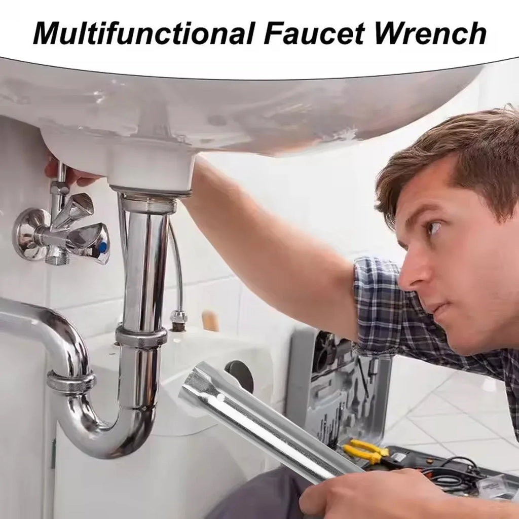 23-27mm 34-40mm Pipe Spanner Socket Wrench Double Ended Sink Faucet Drain Wrenches Spark-Plug Plumbing Car Repair Hand Tools