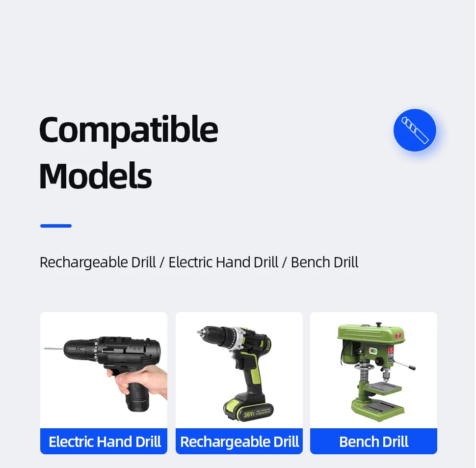 Tungsten Carbide Tile & Glass Drill Bit Set (3–12mm)