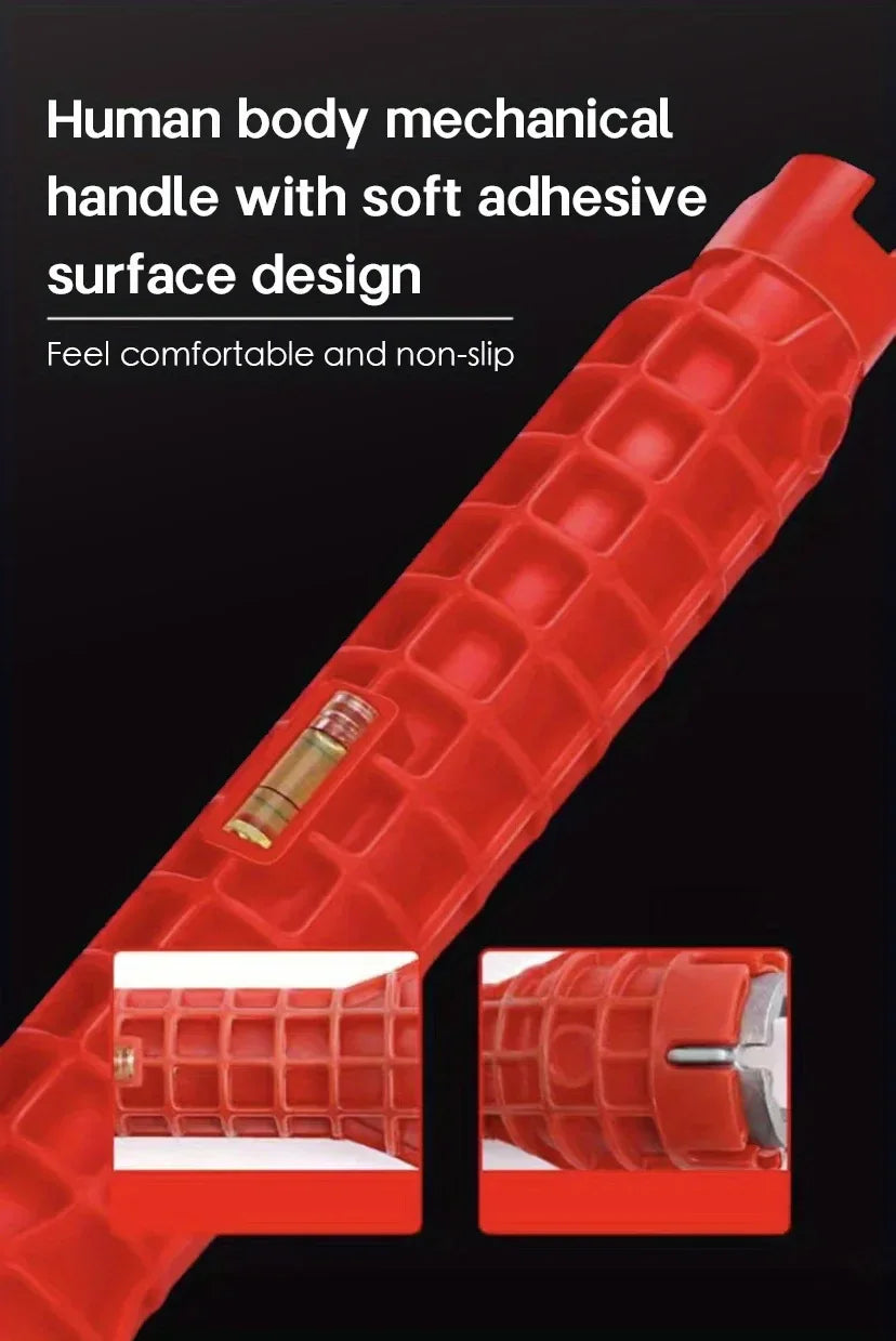 5-in-1 Adjustable Wrench Set - Metal Tool Kit for Sink Repair, Faucet Installation & Bathroom/Kitchen Maintenance