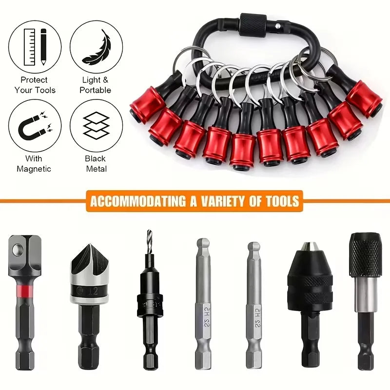 10PCS Multi-Functional Socket Wrench Set with Drill Bit Adapter