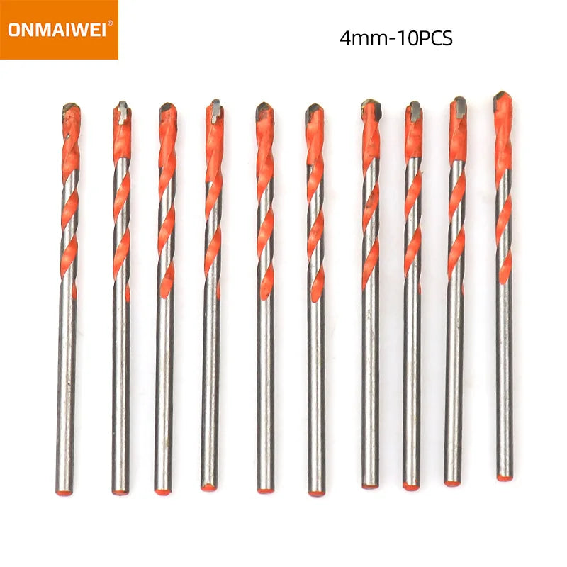 3-12mm Threaded Triangle Tungsten Steel Wall Tile Concrete Drilling Bit Household Marble Overlord Diamond Hand Electric Drill