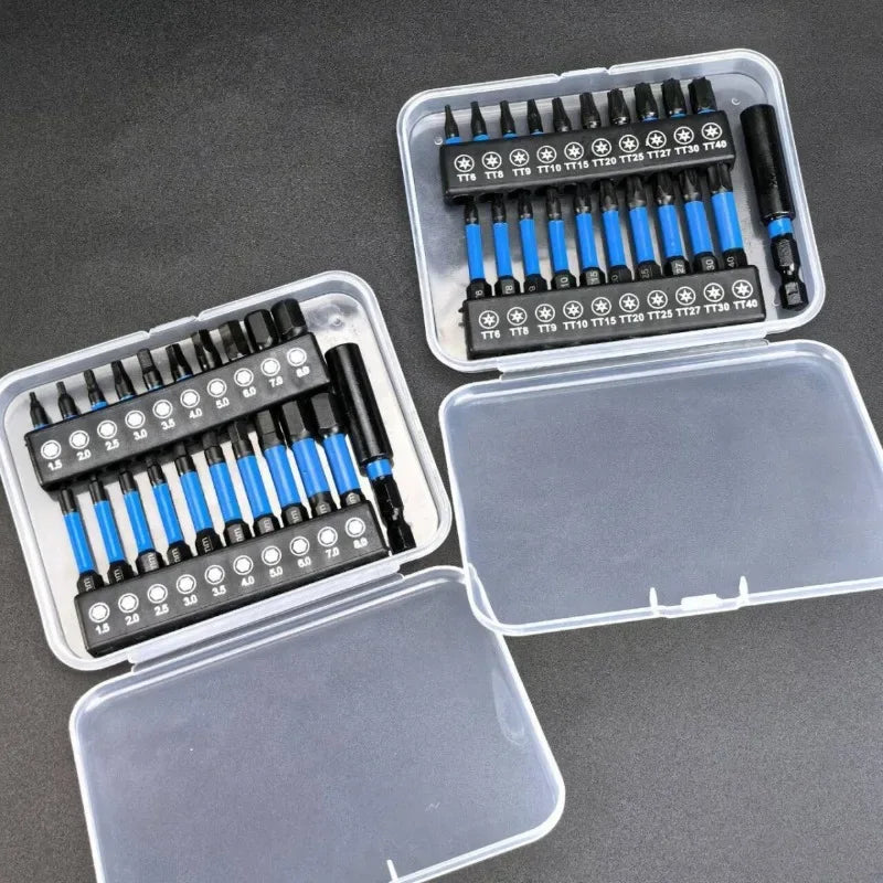 21/10PCS Star Impact Drill Bit Set S2 Steel Hex Head Shank Magnetic Screwdriver Driver Bits Holder Wrench Electric Drill Tools