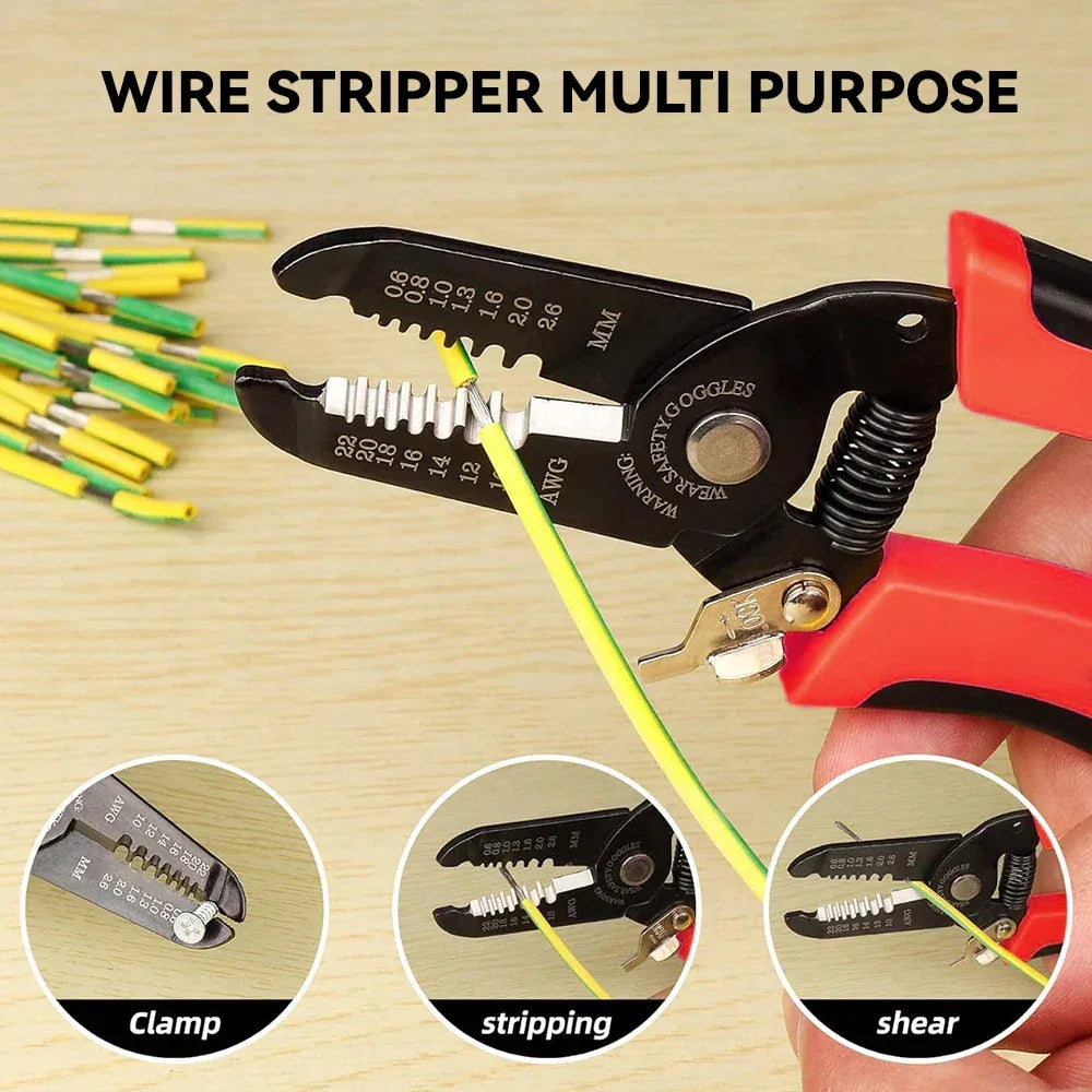 Wire Cutter Stripper Crimper Tool – Cable Stripping & Wiring Pliers