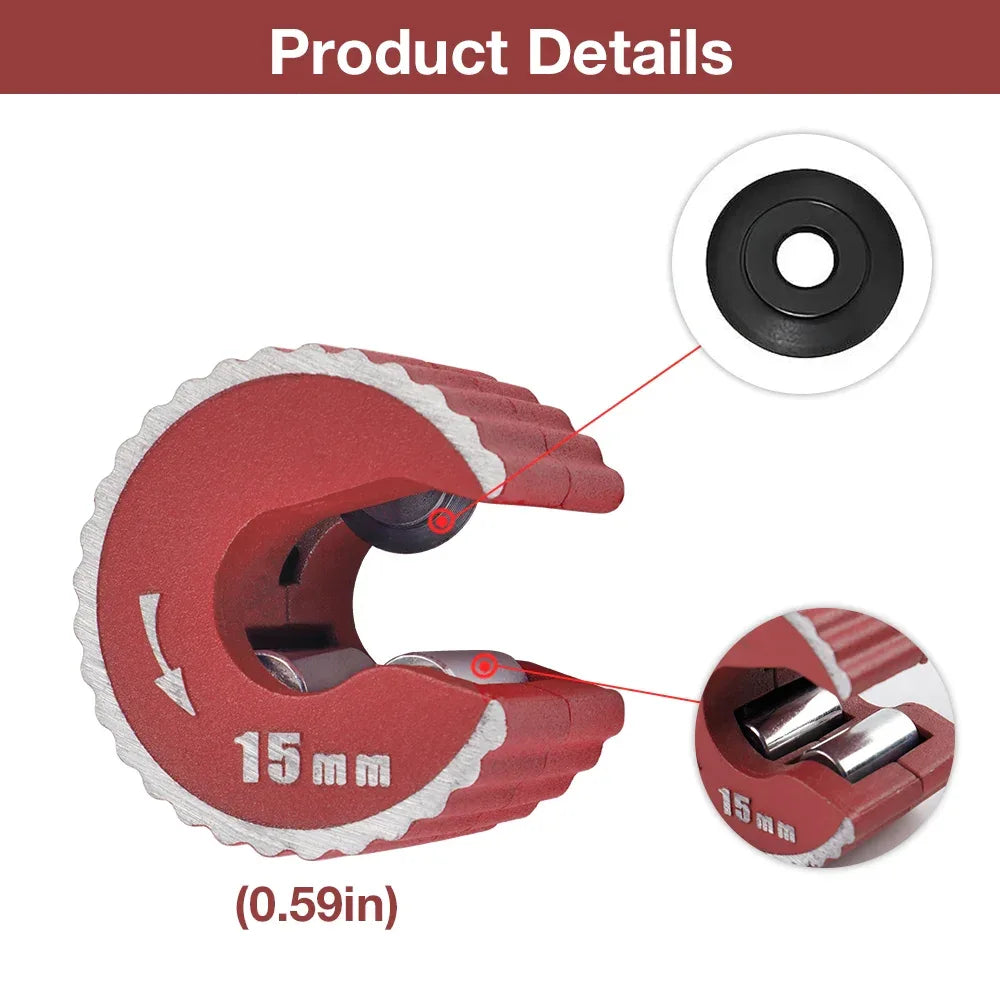 adjustable self-locking cutter for small diameter pipes