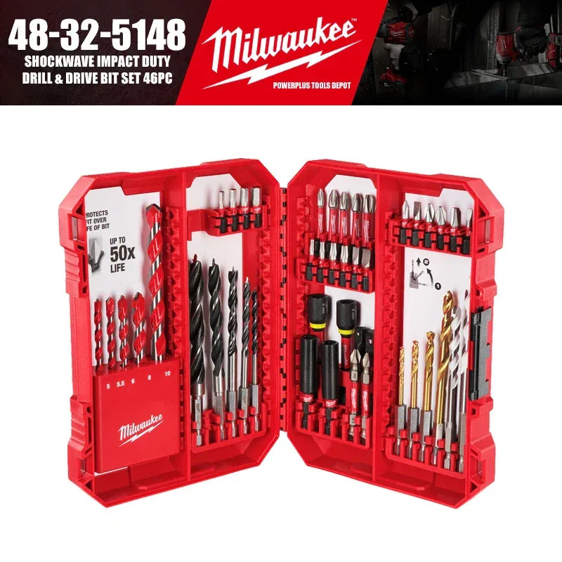 Milwaukee 48-32-5148 SHOCKWAVE Impact Duty Drill & Drive Bit Set – 46PC