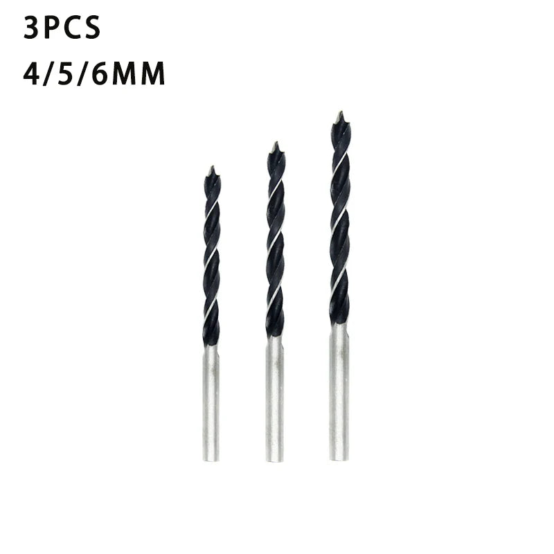 3/5pcs 3 4 5 6 7 8 10mm Quick Change Metal Tools 1/4" Hex Shank Wood HCS Drill Bit Set Round handle