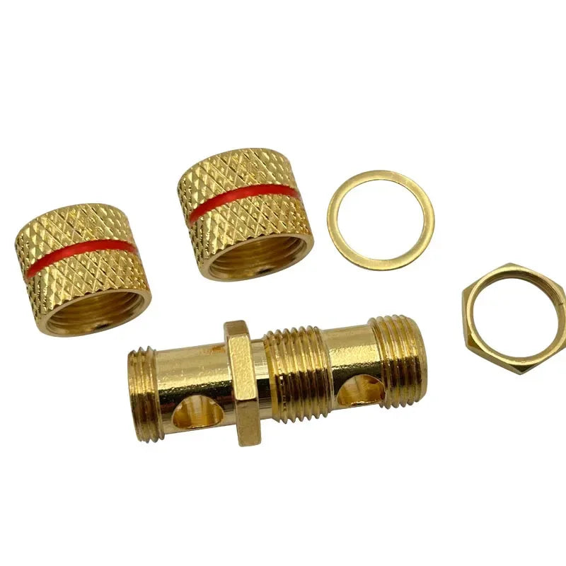 4Pcs P790 Speaker Audio Cable Docking Plug 4mm Banana Plug Female To Female Extension Socket