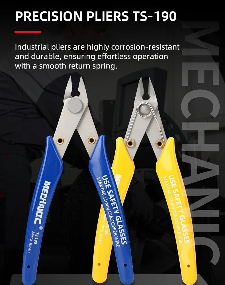 Spring Loaded Diagonal Cutter Pliers for PCB & Phone Repair