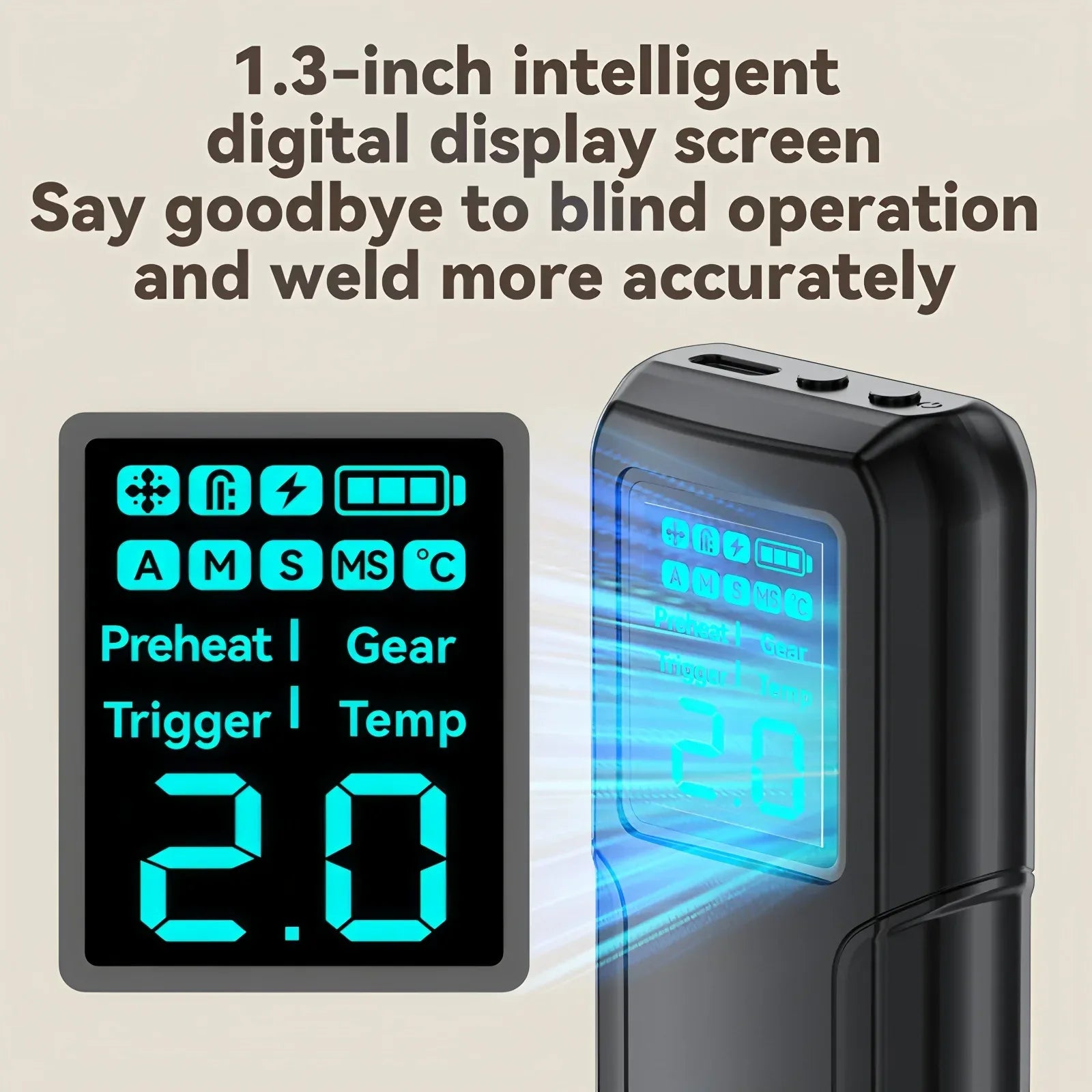 Awgem Portable Spot Welder DIY Handheld Spot Welding Machine 90 Gears Adjustable Spot Welding for 18650 Lithium Battery