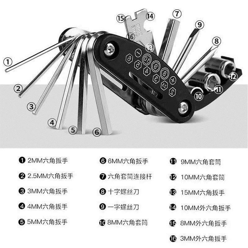 16-in-1 Socket Wrench Set, Non-Slip Rotating Head. Durable Stainless Steel for Home & Car Repairs. Easy & Universal Tool.