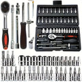 150/46pcs Auto Mechanical Repair Tool Set, Multifunctional with Socket, Wrench And Ratchet Set, Auto Repair, Mechanical Toolkit