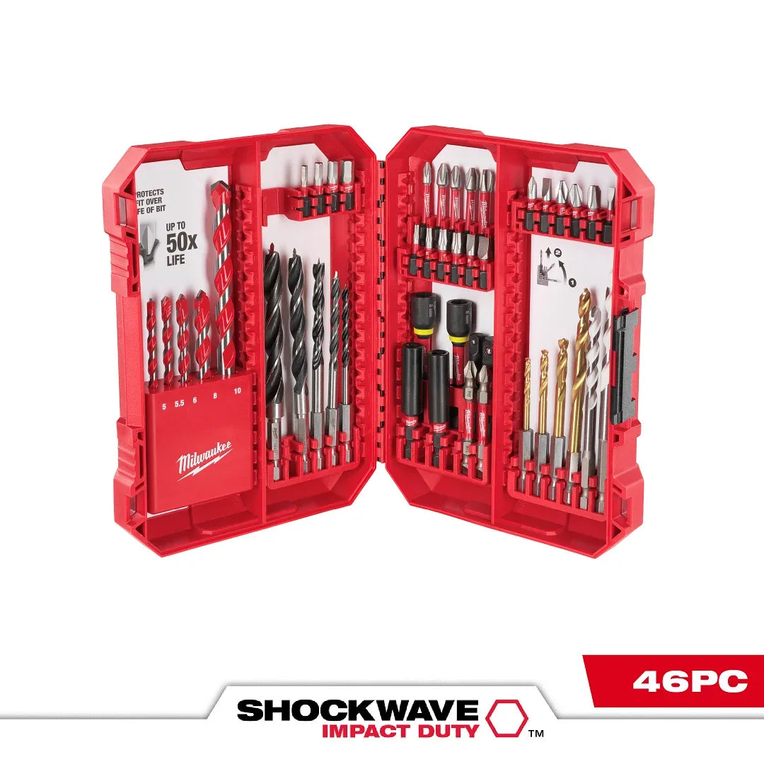 Milwaukee 48-32-5148 SHOCKWAVE Impact Duty Drill & Drive Bit Set – 46PC