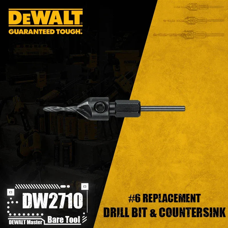DEWALT #6, #8, #10 Replacement Drill Bits & Countersink – DW2710/DW2711/DW2712 for DW2700/DW2701/DW2702