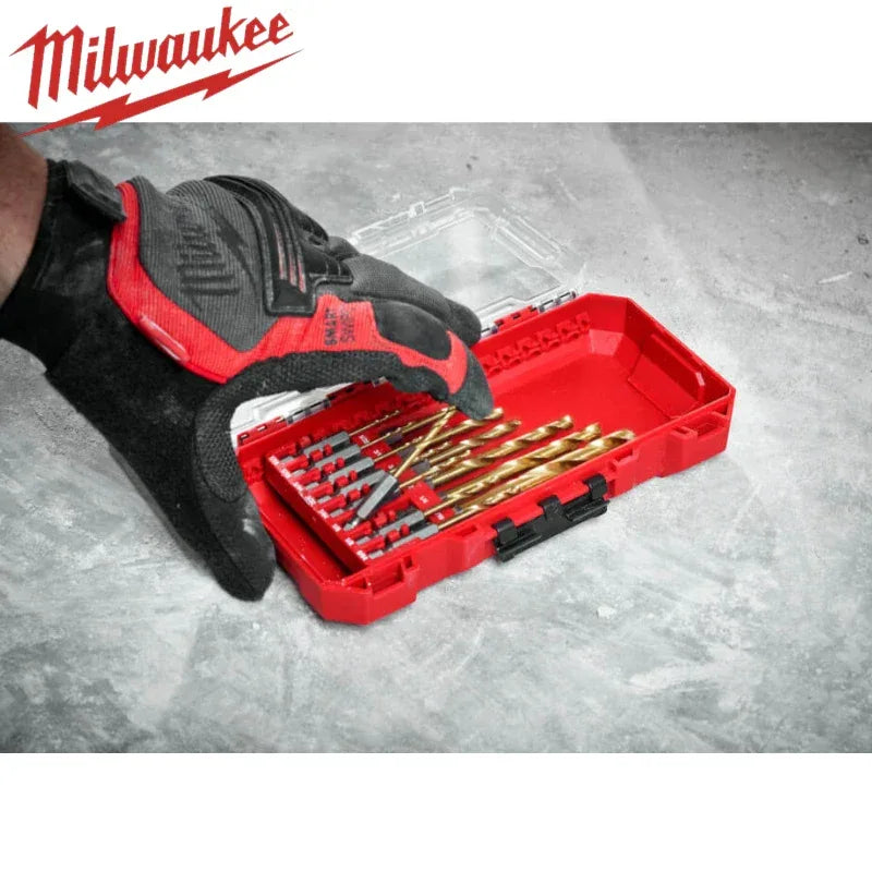 MILWAUKEE 48-89-4670 15PC SHOCKWAVE RED HELIX Titanium Drill Bit Set – Impact Duty