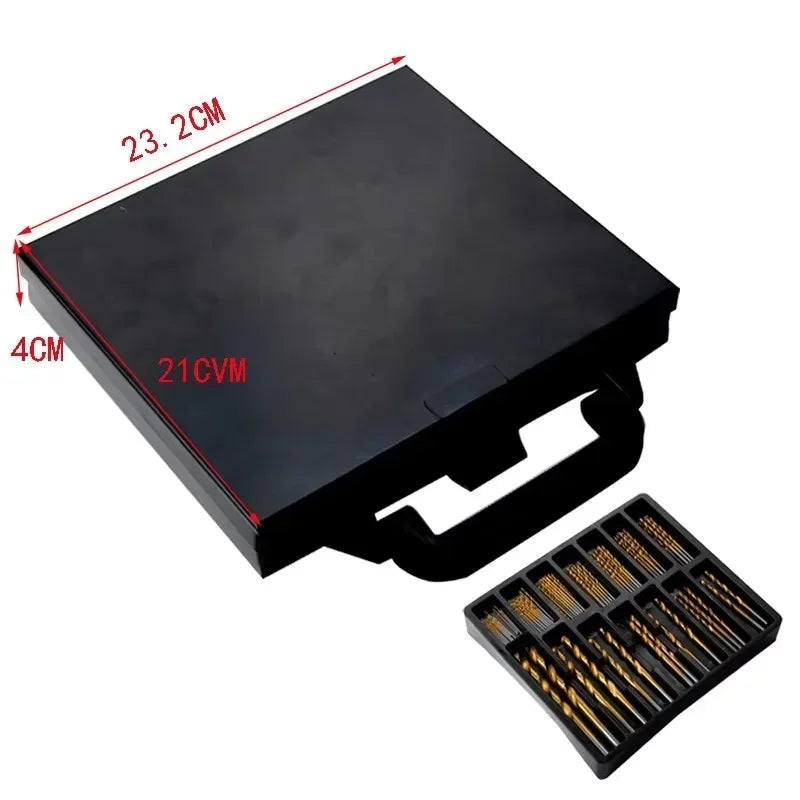 99PCS Titanium Coated HSS Twist Drill Bit Set (1.5–10mm)
