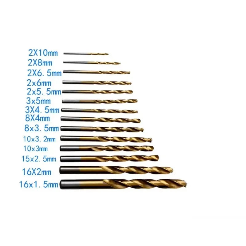 99PCS Titanium Coated HSS Twist Drill Bit Set (1.5–10mm)