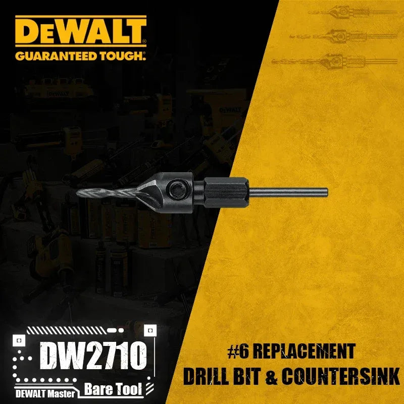 DEWALT #6, #8, #10 Replacement Drill Bits & Countersink – DW2710/DW2711/DW2712 for DW2700/DW2701/DW2702