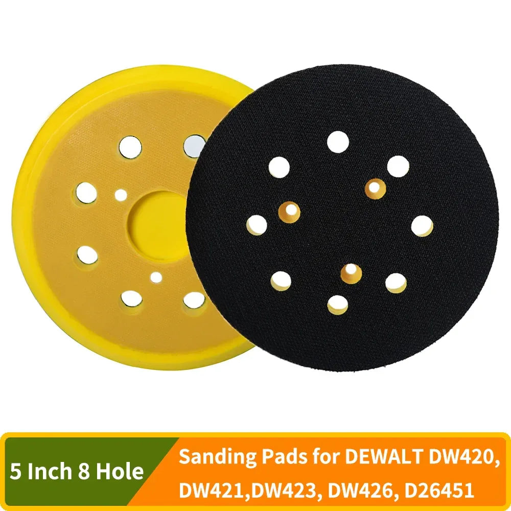5-Inch 8-Hole Hook & Loop Sanding Pads – Replacement for DEWALT DW420/DW421/DW423/DW426 Orbital Sander