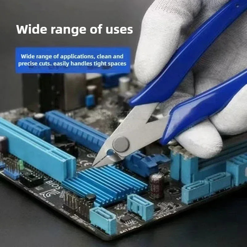 Blue Electricians Pliers Tools Electrician Hand Tool Carbon Steel home Electrical Wire Cable Cutters Side Snips Flush Nipper