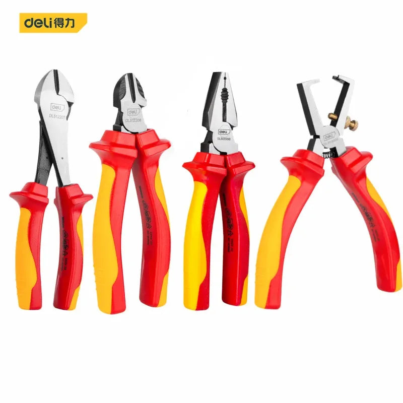 Deli 1Pc 1000V VDE Insulated Electrician Pliers