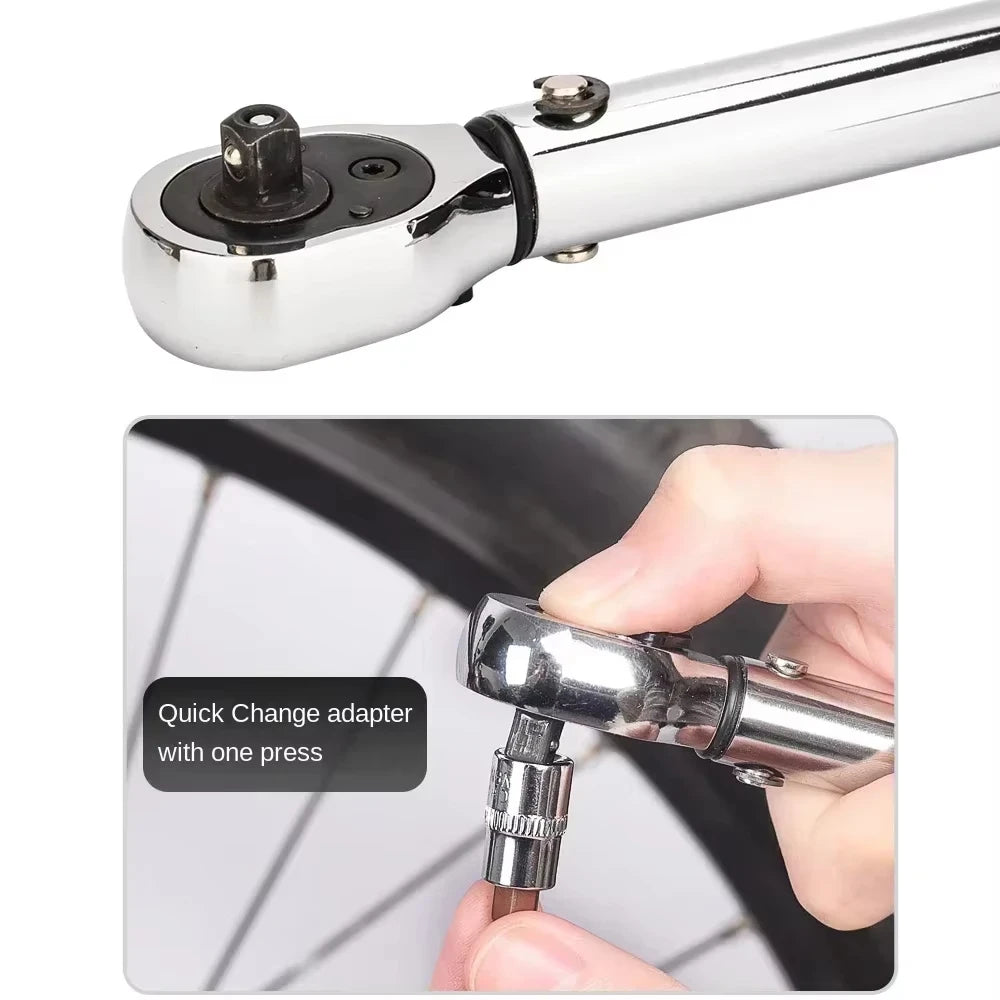 15PCS Torque Wrench Set 1/4" 2-24nm Bi-directional Bicycle Hex Wrench Tool Professional Maintenance And Car Moto Repair Tools