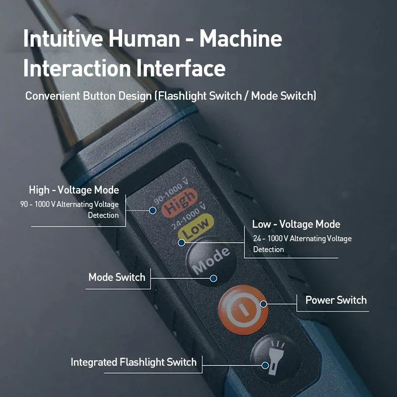 Bosch GVD 1000-17 Non-Contact Voltage Detector 24V-1000V Voltage Indicator Tester Pen Voltage Self-Test Smart Breakpoint Finder
