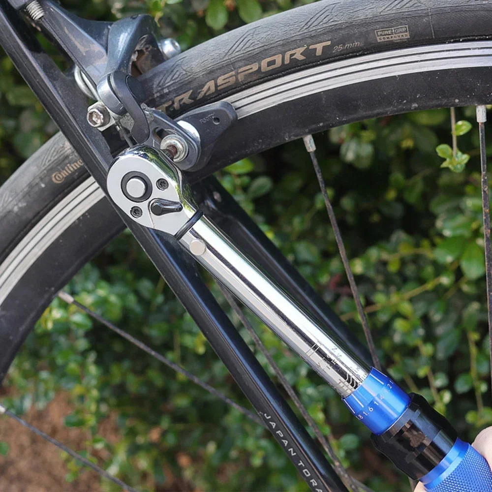 15PCS Torque Wrench Set 1/4" 2-24nm Bi-directional Bicycle Hex Wrench Tool Professional Maintenance And Car Moto Repair Tools