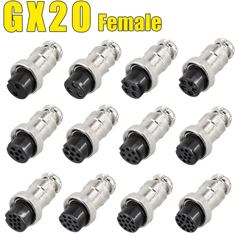 5pcs GX12 GX16 GX20 2 3 4 5 6 7 8 9 10 12 14 15 Pin Docking Aviation Plug Socket Circular Connector